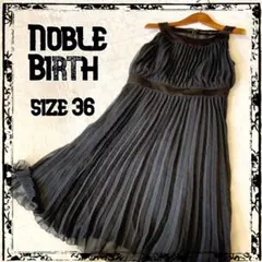Noble Birth ノーブルバース ブラック シフォン プリーツワンピース