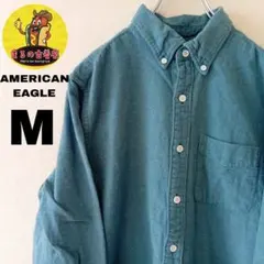 USA古着 AMERICAN EAGLE　ネルシャツM　ブルー