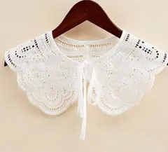 レース付きつけ襟 トレンド レトロ アンティーク風 原宿 古着好き 紐 調節可