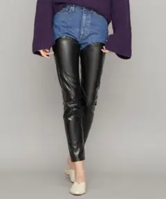 JOHN LAWRENCE SULLIVAN デニム・レザー パンツ