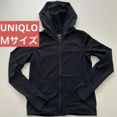 UNIQLOエアリズムＵＶカットメッシュフルジップパーカ　黒　Ｍサイズ