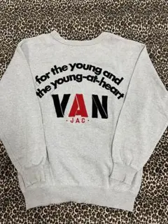 【年代物】VANバック刺繍　スウェット(Mサイズ)グレー