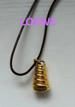 LOEWE ロエベ レザーブラウン✖︎アナグラムゴールド チョーカーのサムネイル