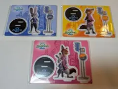 ズートピア2 Happyくじ G賞 アクリルスタンドプロップス 3枚セット