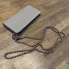 iPhone14 Pro Max 本革　レザー　携帯ケース チェーンストラップ