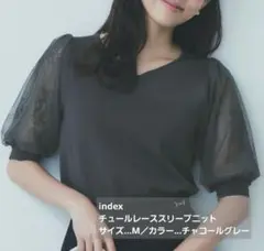 ☆index☆チュールレーススリーブニット
