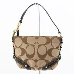 A451【美品】COACH／コーチ　アクセサリーポーチ　ハンドバッグ　シグネチャ