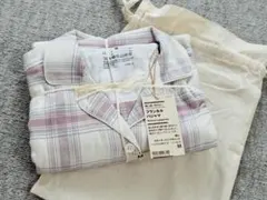 無印良品 未使用 フランネルパジャマ スモーキーピンクチェック Mのサムネイル