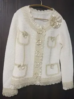 大きいサイズ ノーカラージャケット