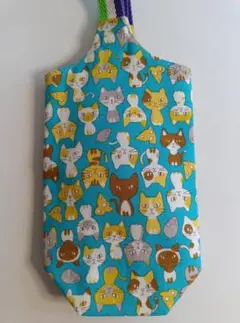 猫柄 ペットボトルカバー 調整可能ストラップ 水筒ケース タンブラーポーチ ポシ