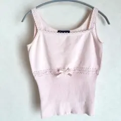 美品　M'S GRACY エムズグレイシー　リボン付きキャミソールのサムネイル