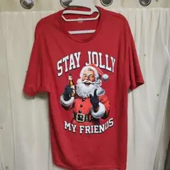 HOLIDAY STAY JOLLY グラフィックTシャツ レッド