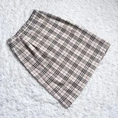 美品】バーバリーブルーレーベル定番ノバチェックミニ巻きスカート38