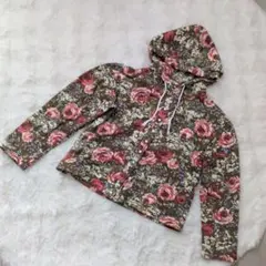 【日本製・綿100%】BROS　ブロス花柄 スウェットジャケット　クロップド丈