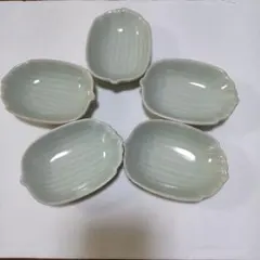 昭和レトロ　SGK 淡いグリーンの小皿 5枚セット