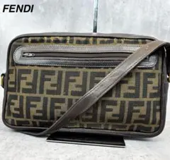 【良品✨】 フェンディ ショルダーバッグ ズッカ FFロゴ ブラック ブラウン