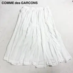 コムデギャルソン COMME des GARCONS 白 デザインフレアスカートのサムネイル