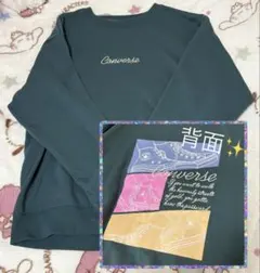 Converse グリーン スウェット　トレーナー Mサイズ　コンバース