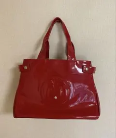 ほぼ未使用品 アルマーニジーンズ トートバッグ AJロゴ/エナメル調 