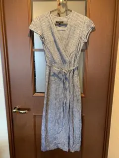 BANANA REPUBLIC ストライプ ラップドレス 00