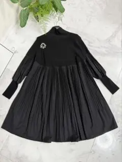 新品同様★MISS J ミスジェイ ニット布帛コンビワンピース F