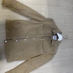 最終値引き　断捨離セール中　豚革ベージュ ボタン付きジャケット