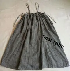nest Robe キャミワンピース 　ストラップ付　リネン　Fサイズのサムネイル