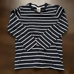 H&M ネイビー/ホワイト ストライプ 長袖カットソー
