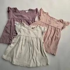 ☆NEXT(ネクスト)ベビー袖フリルカットソー3枚☆サイズ12~18M86cm