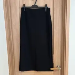 美品　UNIQLO Ｃ　クレープジャージーナロースカート　ブラックＬサイズ