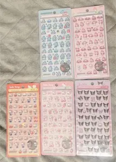 【正規品】ボンボンドロップシールミニ　サンリオ　5枚セット