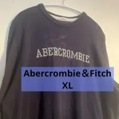 最終価格！Abercrombie＆Fitchメンズ長袖Tシャツ　刺繍　XL
