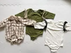 ペアマノン　フリルロンパース 3枚セット
