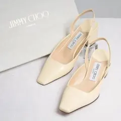 【美品】ジミーチュウ ホワイト スリングバッグ ハイヒール 21.5cmのサムネイル