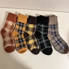 チェック柄ソックス5足セット