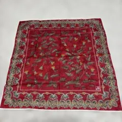 ❤︎未使用品♪源右衛門collection 赤 花柄 ハンカチ ❤︎のサムネイル