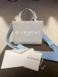 最終値下げ！GIVENCHY ジバンシィ ミニトートバッグ ブルー 水色のサムネイル