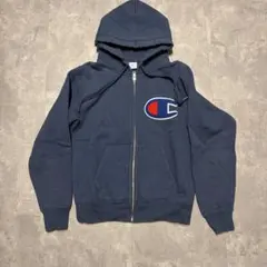 Champion ジップアップパーカー ネイビー S
