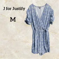 J for Justify 花柄 ラップ チュニック ブルー 【M】