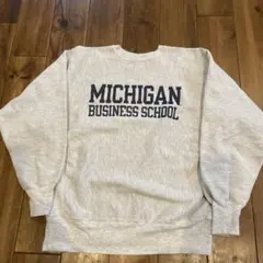 チャンピオン リバースウィーブ　ミシガン2段　90s メキシコ製　刺繍タグ XL