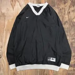 NIKE ピステ プルオーバーナイロンジャケット Vネック ブラック Y2Kのサムネイル