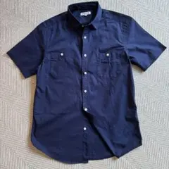 【美品】ザショップTK 半袖シャツ XL ネイビー 紺色 胸ポケットのサムネイル