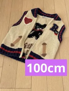 【ミキハウス】DOUBLE B 刺繍ベスト　100cm