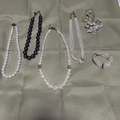 【まとめ売り】イミテーションアクセサリー　パールネックレス