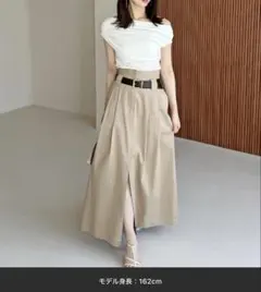 チノワイドスカート　ベージュ　スナイデル　snidel