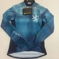 【新品】KAPELMUUR サイクルジャージ 長袖 チェック柄 ブルーSサイズのサムネイル