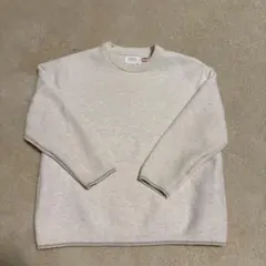 ザラ　ZARA シンプルニット　セーター　アイボリー　98