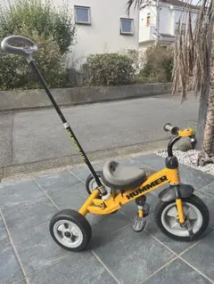 【土日限定SALE】HUMMER 三輪車 自転車 ハマー 手押し棒付き ハマー トライサイクル3 子供三輪車 FD-TZ イエロー ハンドル