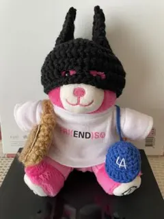 ぬいぐるみ用　バットマンニット帽＋ミニキャップ　BTS テヒョン　テテV ぬい服