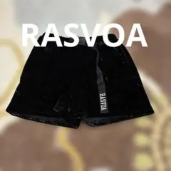 RASVOA ラスボア ベロアショートパンツ 黒 F ポケット付